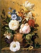 unknow artist Floral, beautiful classical still life of flowers.124 oil on canvas